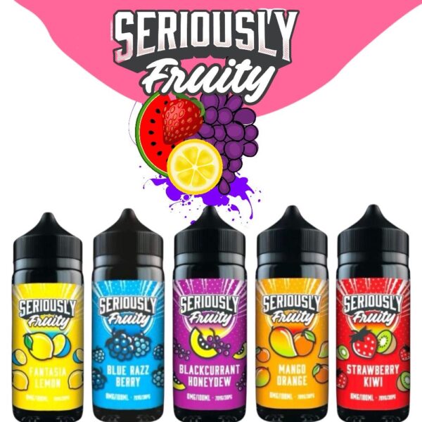 SERIOUSLY FRUITY- 100ML â€“ INC 2 FREE NIC SHOTS!!