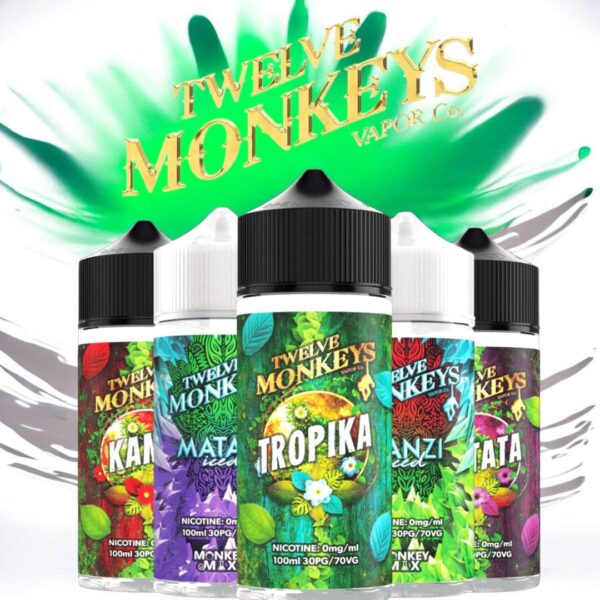 TWELVE MONKEYS- 100ML â€“ INC 2 FREE NIC SHOTS!!